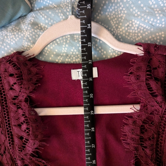 Tobi Sophia Wine Lace Dress - Picture 11 of 14
